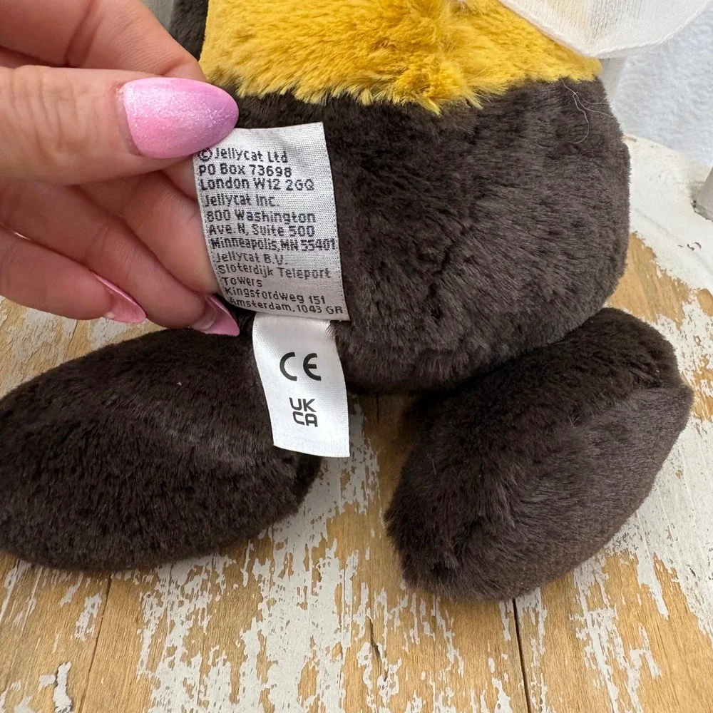 Jellycat Bashful Bumble Bee Plush Yellow Brown Striped Stuffed Animal Toy